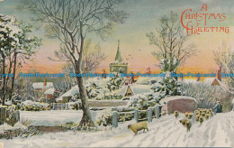 R043688 A Christmas Greeting. Winter Scene. Wildt And Kray. London - Autres & Non Classés