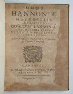 Nicolas De GUYSE : MONS - Chronique - Hannoniae Metropolis, - Before 18th Century