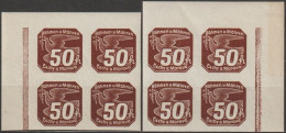 050/ Pof. NV 8, Corner 4-blocks, Unbroken Frame - Unused Stamps