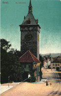 BASEL, TOWER WITH CLOCK, ARCHITECTURE, SWITZERLAND, POSTCARD - Basel