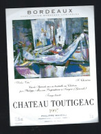 Etiquette Vin Chateau  Toutigeac 1997 Philippe Mazeau  Propriétaire  Cuvée Spéciale Dolce Vita F Chimène - Bordeaux