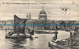 R043345 St. Pauls Cathedral From The Thames. London. Valentine. 1908 - Sonstige & Ohne Zuordnung