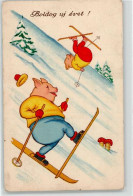 51817707 - Vermenschlicht Skifahren Pilz - Schweine