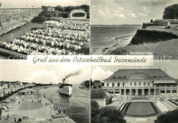 73216727 Travemuende Ostseebad Strand Konzertpavillon Promenade Hafen Faehre Cas - Lübeck