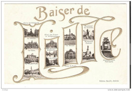 CPA 59 Nord Lille - " Baiser De Lille" Gauffrée , Multivues - Lille