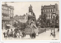 CPA - 59 - Lille - La Statue De Faidherbe Et La " Place Richebé" - Lille