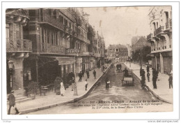 CPA 62 Pas De Calais  Berck Plage Avenue De La Gare Très Belle Animation - Peu Commune- Voitures -Enseignes - Berck