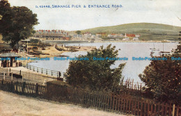 R043367 Swanage Pier And Entrance Road. Photochrom. Celesque. No D.45448 - Welt