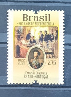 2022 - Portugal - MNH - 200 Years Of Independence Of Brasil - Joint Emission - 2 Stamps - Unused Stamps