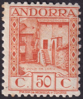 Andorra Spanish 1935 Sc 33 Ed 39 MH* Crease - Neufs