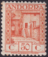 Andorra Spanish 1935 Sc 33 Ed 39 MH* Crease - Ongebruikt