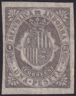 Andorra Spanish 1896 Ed NE9s  Unissued Imperf MNG(*) - Nuovi