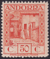 Andorra Spanish 1929 Sc 21 Ed 23 MLH* Perf 14 - Ungebraucht