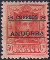 Andorra Spanish 1928 Sc 9 Ed 9 MH* - Neufs