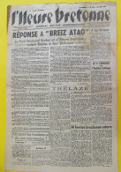 Journal L'Heure Bretonne N° 199 Du 21 Mai 1944. Breiz Atao. Trélazé Parti National Breton Bretagne - Guerre 1939-45