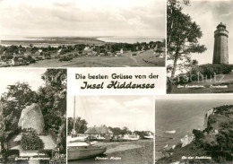 73216505 Insel Hiddensee Panorama Leuchtturm Dornbusch Steilkueste Kloster Hafen - Sonstige & Ohne Zuordnung