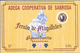 Brandy Label, Portugal - Aguardente Bagaceira FERNÃO DE MAGALHÃES -|- Adega Cooperativa De Sabrosa - Alcohols & Spirits