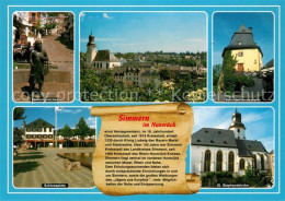 73216497 Simmern Hunsrueck Zementgretchen Statue Stadtbild Mit Kirche Schinderha - Sonstige & Ohne Zuordnung