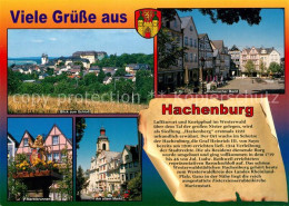 73216482 Hachenburg Westerwald Panorama Blick Zum Schloss Historischer Markt Alt - Hachenburg