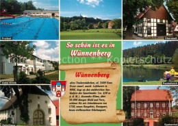 73216464 Bad Wuennenberg Freibad Oberstadt Fachwerkhaus Aatalklinik Paddelteich  - Bad Wuennenberg