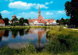 73216121 Eschenbach Wolframs Uferpartie Am See Blick Zum Muenster Eschenbach Wol - Sonstige & Ohne Zuordnung