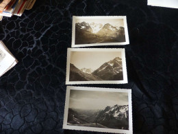 P-243 , Lot De 3 Photos , Haut Du Galibier , La Meije, Le Pelvoux, Lautaret , Août 1936 - Places