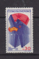 CZECHOSLOVAKIA  - 1972 Trade Union Congress 30h Never Hinged Mint - Unused Stamps