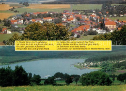 73216060 Nieder-Moos Ortsansicht Mit Kirche Landschaftspanorama Mit See Gedicht  - Altri & Non Classificati