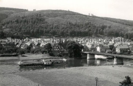 73216041 Gieselwerder Panorama Weser Bruecke Dampfer Gieselwerder - Altri & Non Classificati