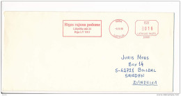 Cover Meter No. 260031 - 8 September 1995 Riga To Sweden - Pitney Bowes - Latvia