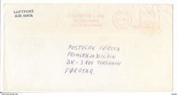 Meter Slogan Cover - 22 March 1982 Oslo To Faroe Islands - Lettres & Documents