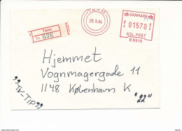 Registered Domestic Meter Cover - 25 September 1984 Tarm - Briefe U. Dokumente