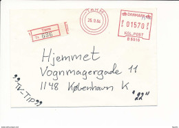 Registered Domestic Meter Cover - 25 September 1984 Tarm - Storia Postale