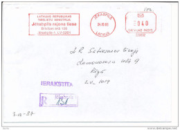 Registered Cover Meter No. 220032 - 24 October 2003 JÄ“kabpils - Pitney Bowes - Latvia