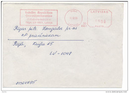 Commercial Cover Meter No. 22-0001 - 13 December 1995 Riga - Pitney Bowes - Latvia