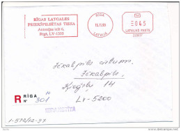 Registered Cover Meter No. 220037 - 15 November 1999 Riga - Pitney Bowes - Latvia