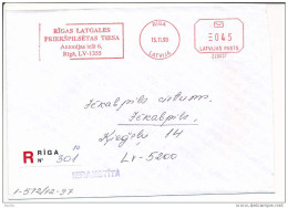 Registered Slogan Meter Cover / 220037 / Pitney Bowes - 15 November 1999 Riga - Lettonie
