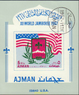 21560 USED AJMAN 1967 12 JAMBOREE MUNDIAL EN IDAHO - Ajman