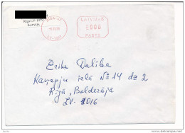 Post Office Meter Cover / Pitney Bowes - 6 November 1996 Riga-47 - Lettland