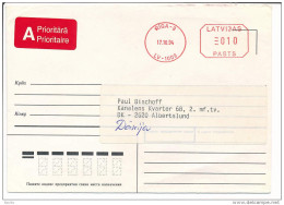 Post Office Meter Cover Abroad / Pitney Bowes - 17 October 1994 Riga-9 - Lettonia
