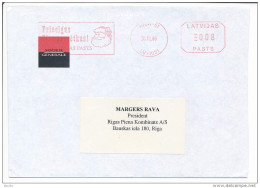 Post Office Slogan Meter Cover / Pitney Bowes Christmas Santa - 20 December 1996 Riga-51 - Latvia