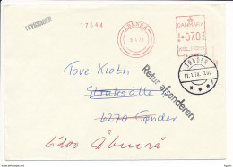 Domestic Meter Cover / Retour, Return To Sender - 9 January 1978 Åbenrå, Tønder - Cartas & Documentos