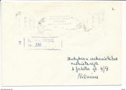 Registered Meter Cover - 22 March 1995 Naujoji Akmen - Lituanie