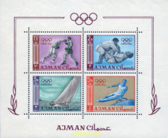 33990 HINGED AJMAN 1965 18 JUEGOS OLIMPICOS VERANO TOKIO 1964 - Adschman