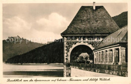 73216023 Waldeck Edersee Durchblick Von Der Sperrmauer Auf Edersee Terrassen Auf - Autres & Non Classés