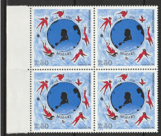 N° 2695 Bicentenaire De La Mort De Moeart  : Beau Bloc De 4  Timbres Neuf Impeccable: - Unused Stamps