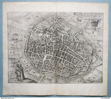 GUICCIARDINI - Plan De La Ville De Douai 1567 - Geographical Maps