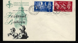 Enveloppe "festival Of Britain "   LONDON  1951 - Altri & Non Classificati