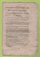 1834 BULLETIN DES LOIS - ENQUETES TRAVAUX PUBLICS - BULLES D'INSTITUTION CANONIQUE EVEQUES LE MANS ET CLERMONT - LODEVE - Décrets & Lois