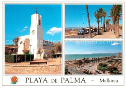 73215669 Playa De Palma Mallorca Kirche Strand Promenade Touristenbahn Playa De  - Sonstige & Ohne Zuordnung